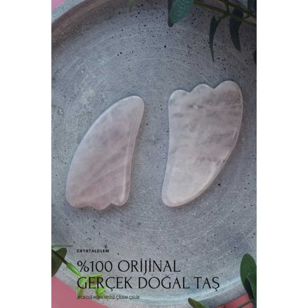 Crystalclem Pembe Kuvars Melek Gua Sha Doğal Taş Yüz Masaj Aleti Oto Boyaları Fiyatı