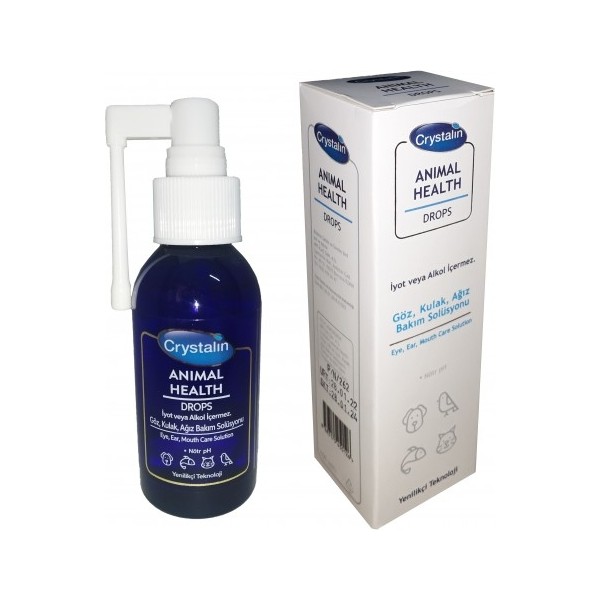 Crystalin Animal Health 100ml (2027 MİAT) Göz Kulak Ağız Bakım Solüsyonu Kedi Köpek Temizleme Solüsyonu - Şeffaf Diğer Fiyatı