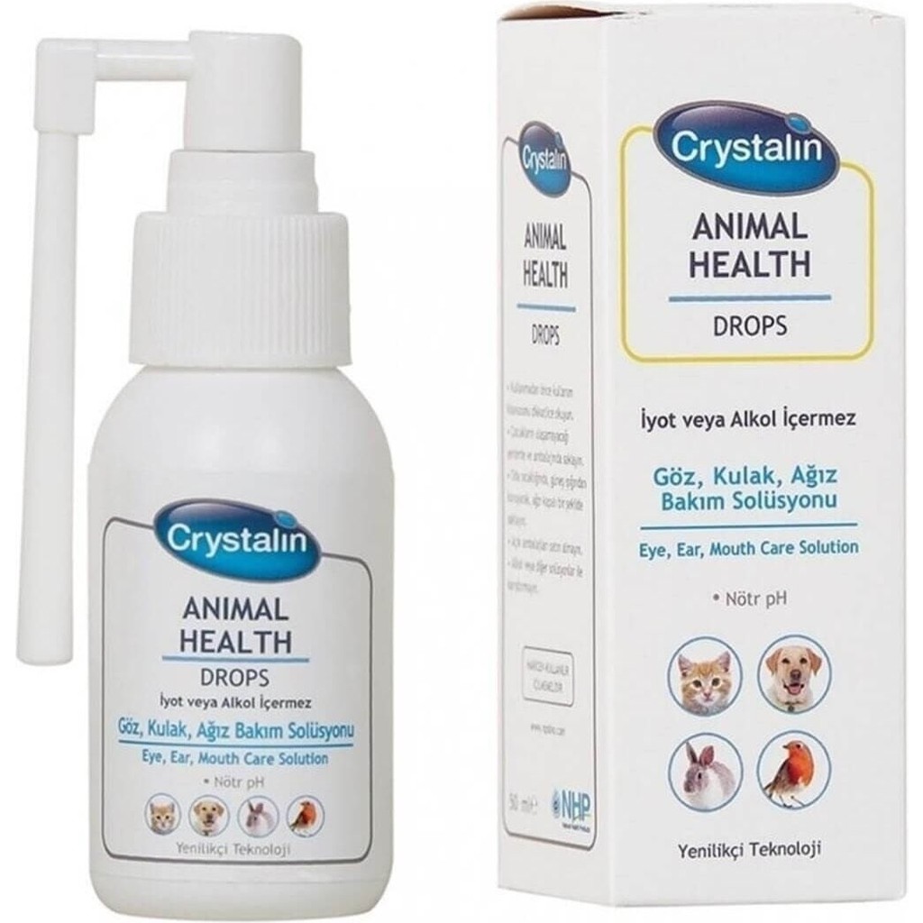 Crystalin Animal Health 50 ml Göz, Kulak, Ağız Bakım Solüsyonu Kedi ve Diğer Evcil Hayvanlar İçin Evcil Hayvan Ürünleri Fiyatı