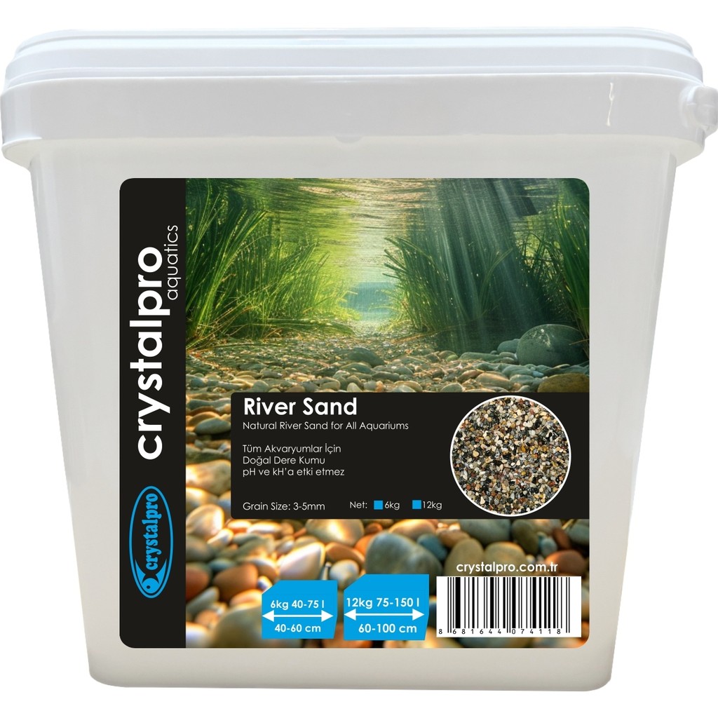 Crystalpro River Sand 6kg - Ince Nehir Çakılı Akvaryum Kumu Evcil Hayvan Ürünleri Fiyatı