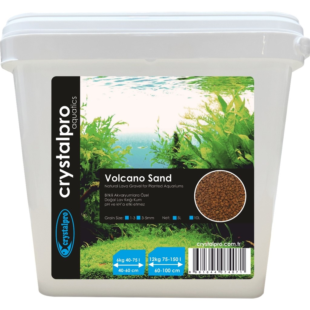 Crystalpro Volcano Sand 5 Litre - Ince Lav Kırığı Akvaryum Kumu - 1-3mm Evcil Hayvan Ürünleri Fiyatı