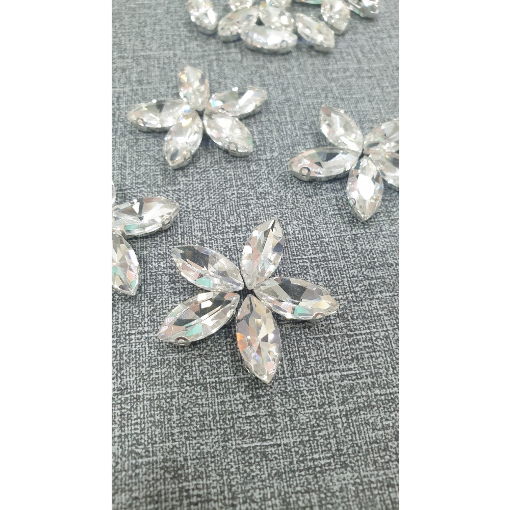 CRYSTALSHOP 7*15mm Mekik Kristal Dikme Kasalı Taş (100 ADET) Diğer Fiyatı