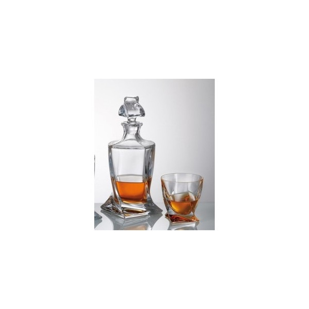 Crytalite Crystalite Quadro 770 ml - 340 ml Kristalin Viski Şişesi ve 6 Bardak Fincan / Bardak / Kahve Takımı Fiyatı