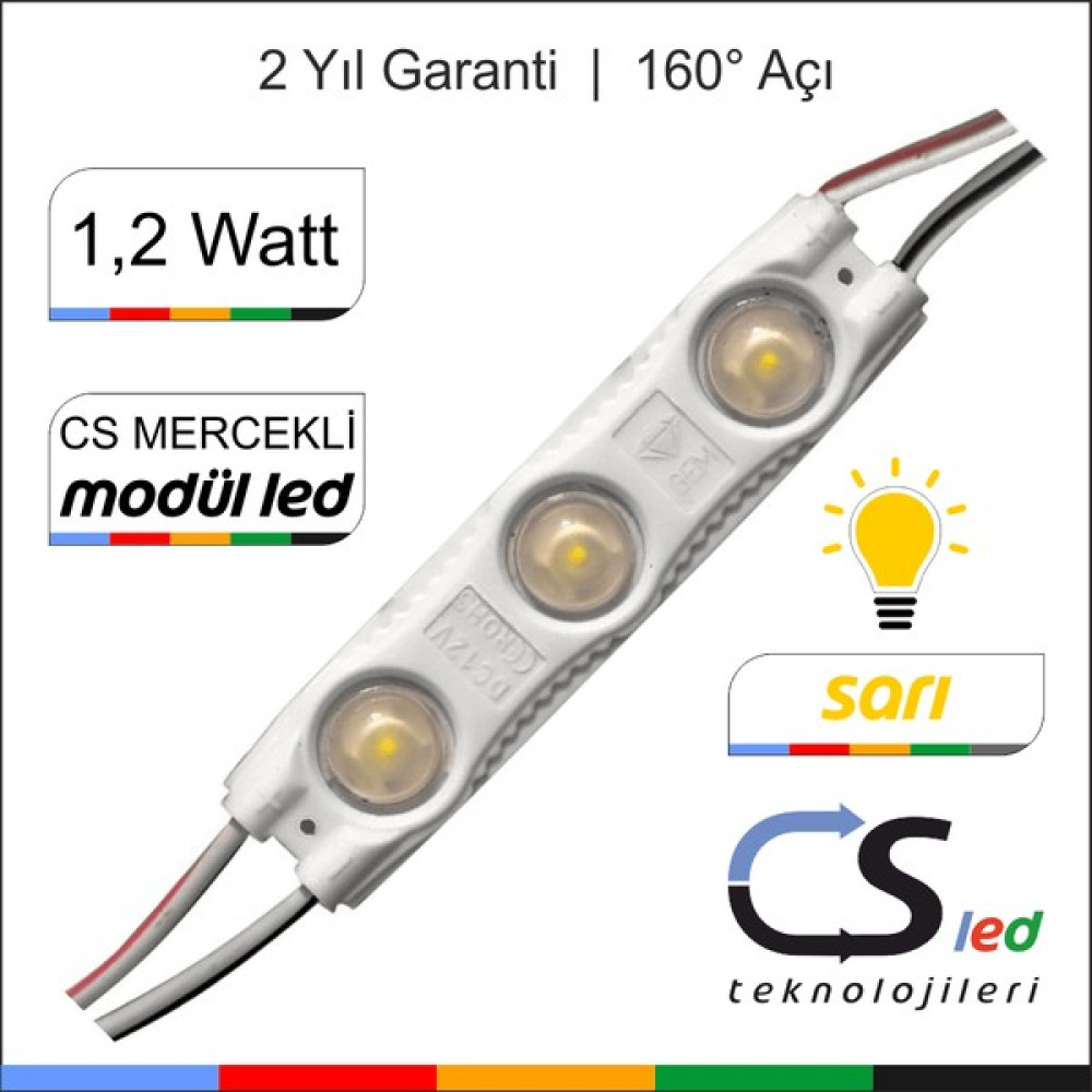 Csled 1.2 Watt Mercekli Modül LED - 1 Adet - Amber Led Aydınlatmalar Fiyatı