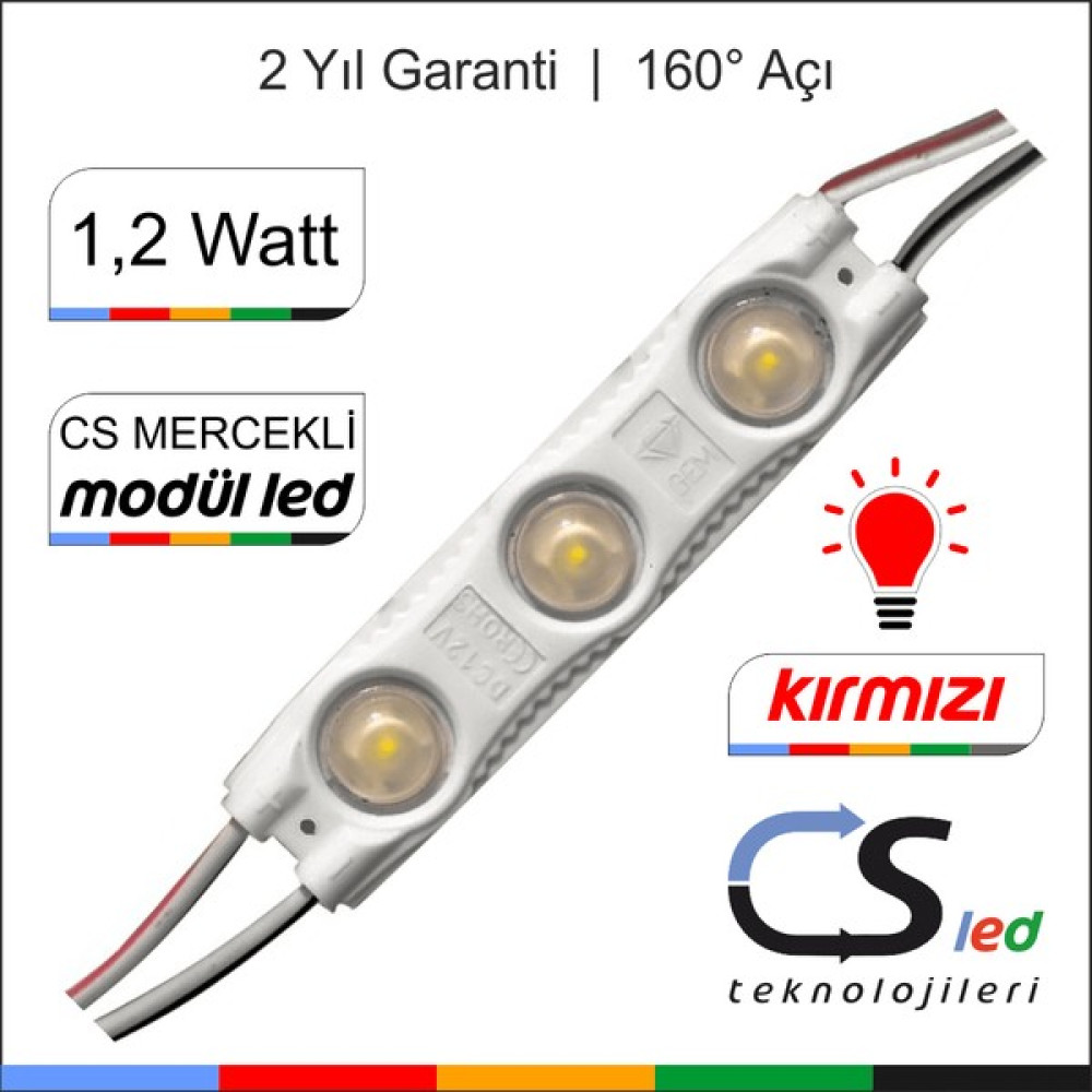 Csled 1.2 Watt Mercekli Modül LED - 1 Adet - Kırmızı Led Aydınlatmalar Fiyatı