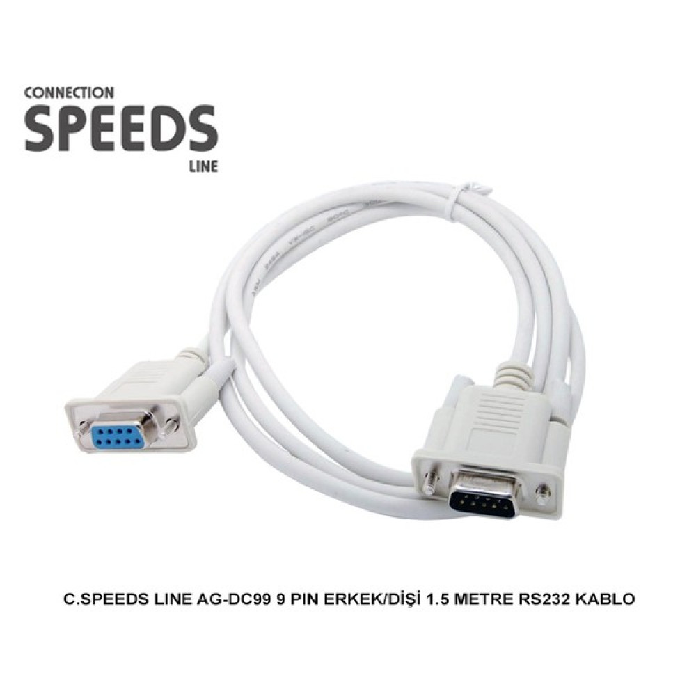 C.Speeds Lıne Ag-Dc99 9 Pın Erkek/Dişi 1.5 Metre Rs232 Kablo Oto Boyaları Fiyatı