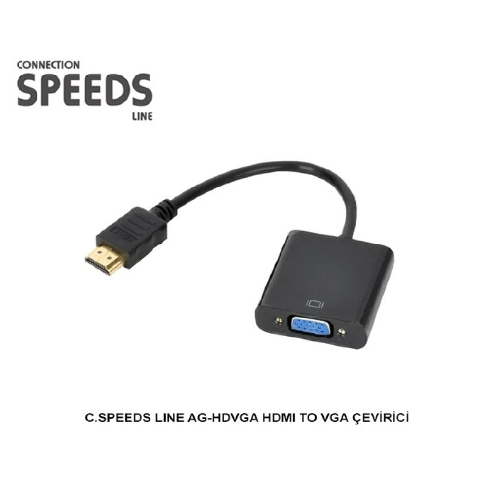 C.Speeds Lıne Ag-Hdvga Hdmı To Vga Çevirici Bilgisayar Çevirici ve Adaptörü Fiyatı