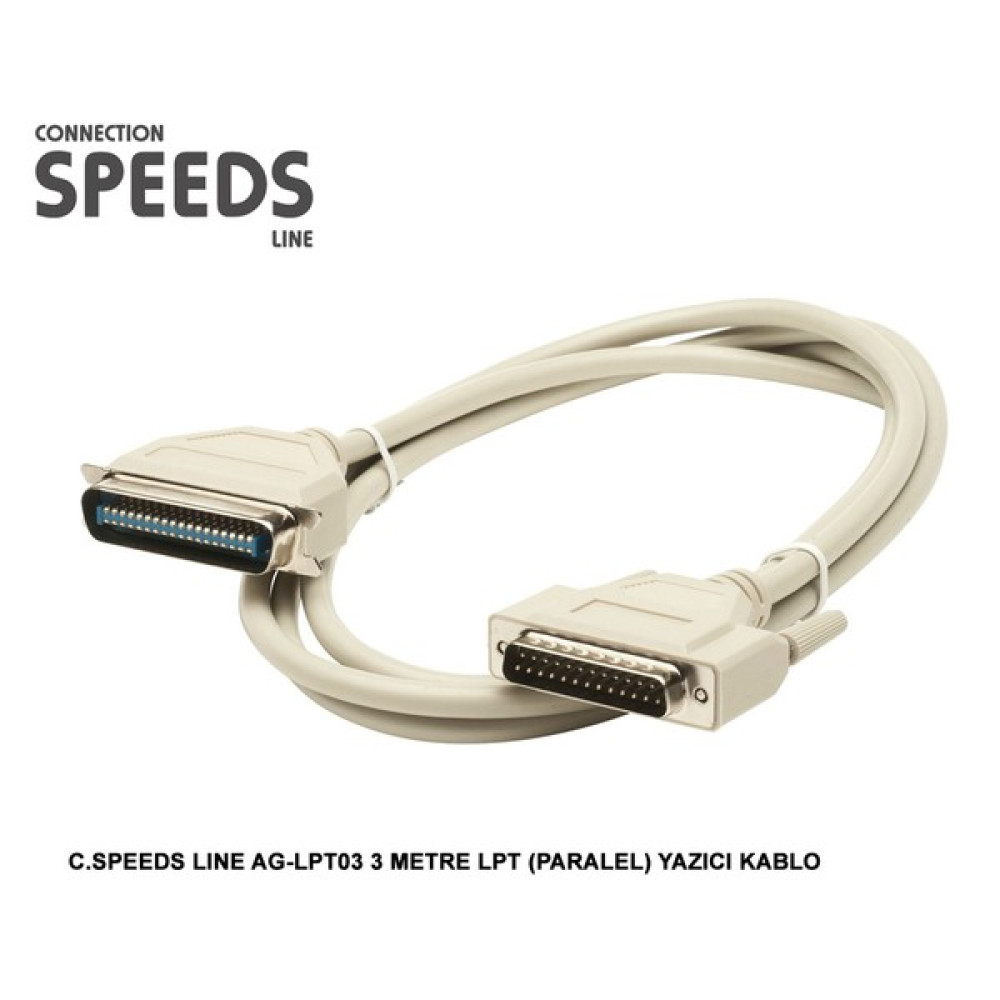 C.Speeds Lıne Ag-Lpt03 3 Metre Lpt (Paralel) Yazıcı Kablo Görüntü Kablosu Fiyatı