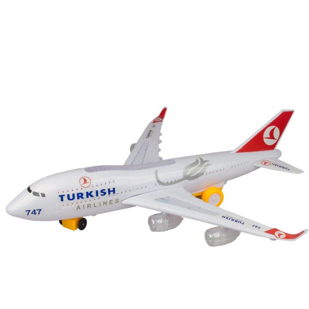 Cstars Türk Hava Yolları A747 Uçak Işıklı Hareketli Orta Boy Oyuncak Oyuncak Fiyatı