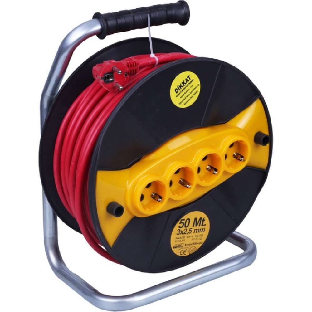 CT Seyyar Kablo Makaralı Büyük Kolaylık 3x 2.5 mm 50 mt Prizler Fiyatı
