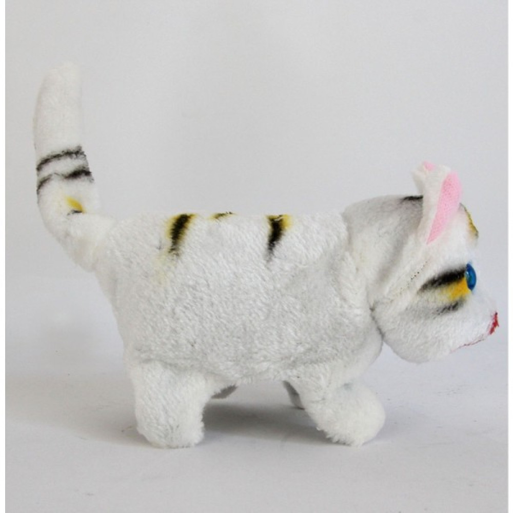 Ct Toys Beyaz Renk Miyavlayan Kuyruk Sallayan Işıklı Sesli Yürüyen Peluş Kedi Peluş Oyuncaklar Fiyatı