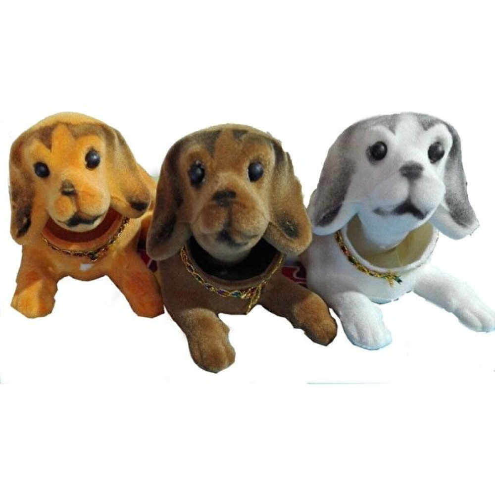 CT Trade 3 Adet Birlikte Set - Torpido Üstü Kafa Sallayan Köpek Seti 17X9X7 cm Kahverengi Beyaz Turuncu Set Oto Seyahat Ürünleri Fiyatı