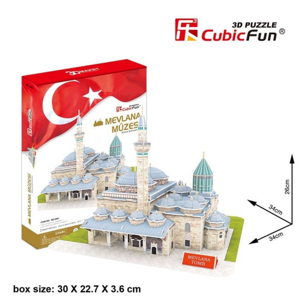 Cubic Fun 3D Puzzle 116 Parça Mevlana Türbesi 34x34x26 MC186h Eğitici Oyuncak Fiyatı