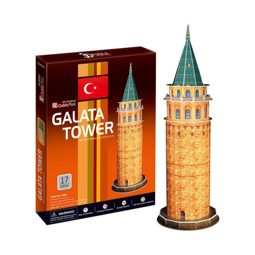 Cubic Fun 3D Puzzle 17 Parça Galata Kulesi 14x14x42,5 C098h Puzzle & Aksesuarları Fiyatı