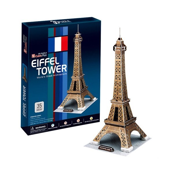 Cubic Fun 3D Puzzle 39 Parça Eyfel Kulesi, Fransa 23x20,5x47 C044h Anne Bebek Oyuncak Fiyatı