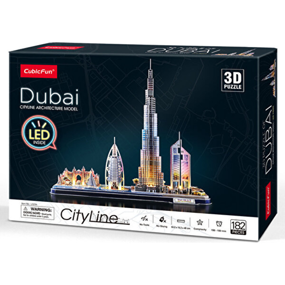 Cubic Fun Cubicfun Dubai 3D Puzzle 182 Parça LED Işıklı Eğitici Oyuncak Fiyatı
