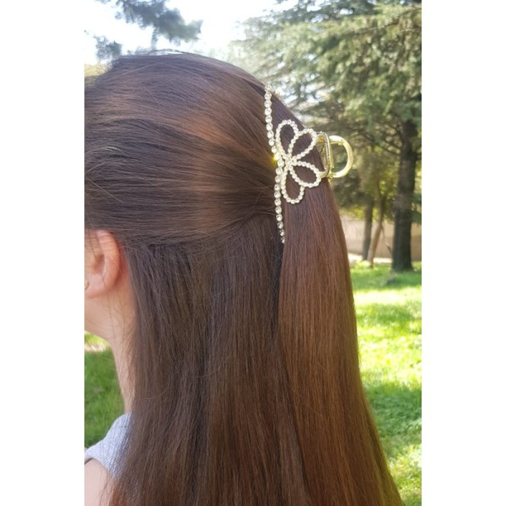 Cubido Design Kadın Gold Metal Kelebek Mandal Toka Kristal Toka Toka, Taç & Saç Bandı Fiyatı