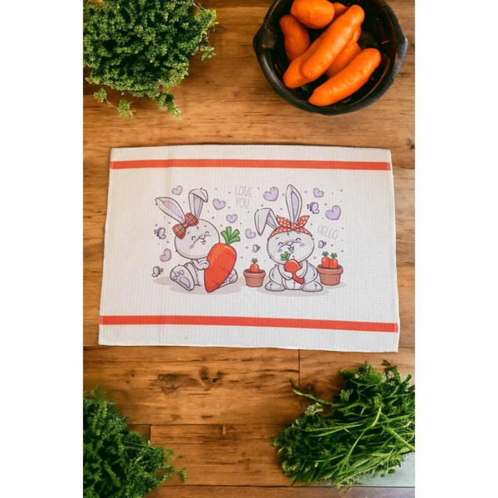 Cubido Design Yıkanabilir Okul Beslenme Örtüsü 35CMX50CM Şirin Tavşanlar Okul Malzemeleri Fiyatı