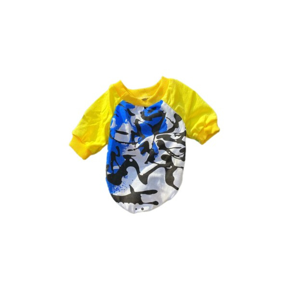 Cucciolo Sarı Baskılı Kısa Kollu Penye Kedi Köpek T-Shirt Xxl - 2XL Evcil Hayvan Ürünleri Fiyatı
