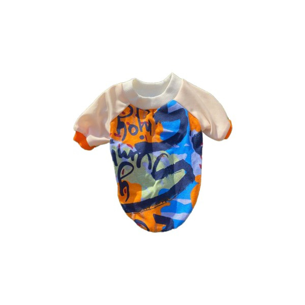 Cucciolo Turuncu Baskılı Kısa Kollu Penye Kedi Köpek T-Shirt L Evcil Hayvan Ürünleri Fiyatı