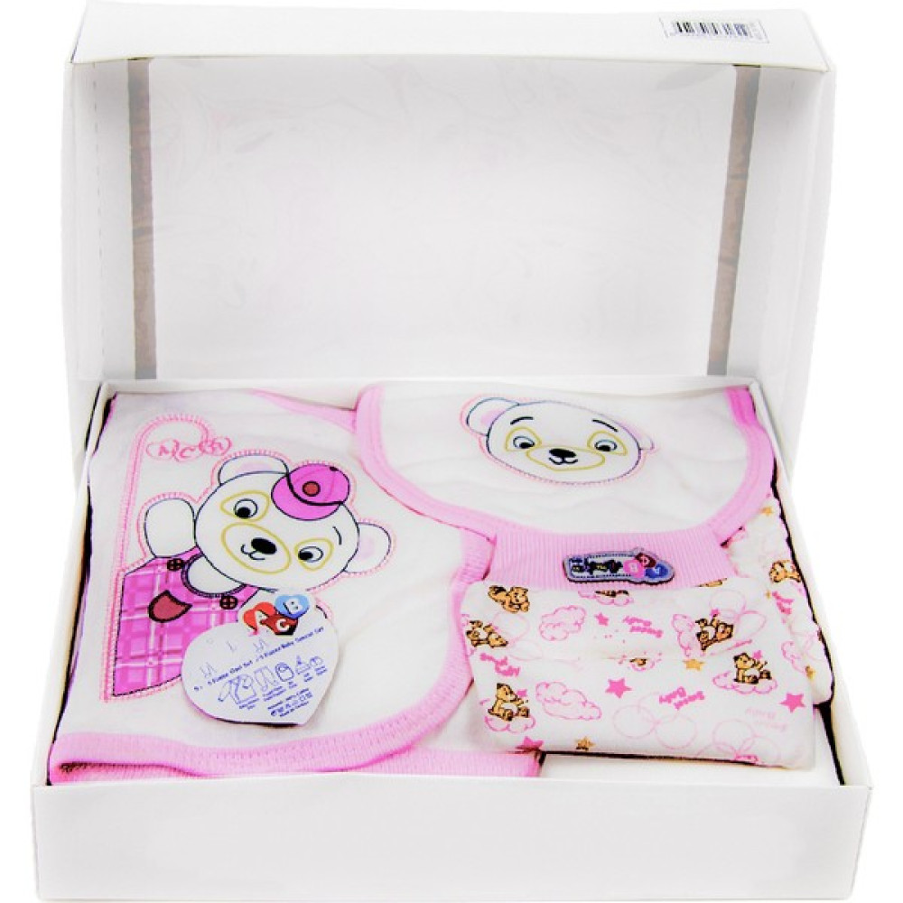 Cucul Yeni Doğan Kız Bebek Hastane Çıkışı Kıyafeti 5 Parça Pembe Panda Desenli Bebek Giysi Takım Fiyatı