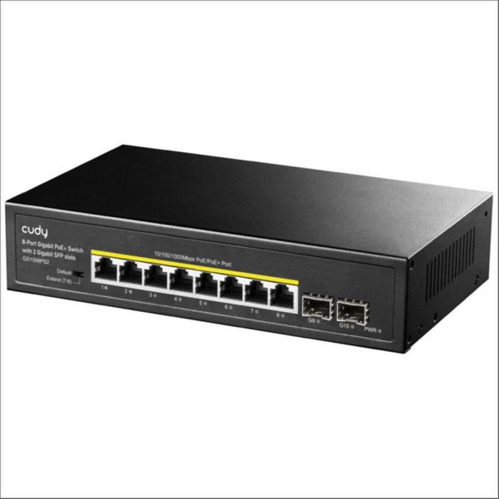 Cudy GS1008PS2 8 Port Gigabit 120W 250M Poe+, 2 Gigabit Sfp Switch Hub & Switch Fiyatı