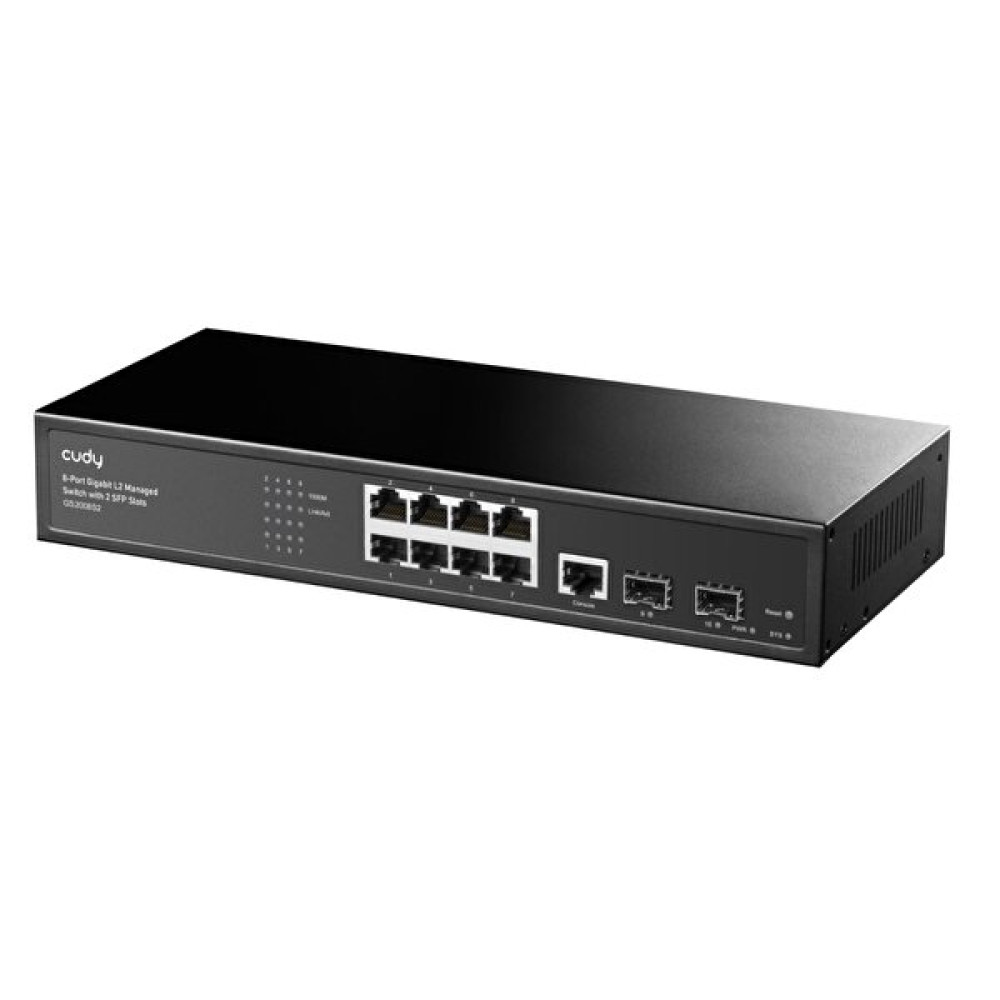 Cudy Gs2008S2 2 Port Gigabit SFP 1 Port Consol 8 Port L2 Yönetilebilir Gigabit Metal Switch USB & Firewire Ürünleri Fiyatı