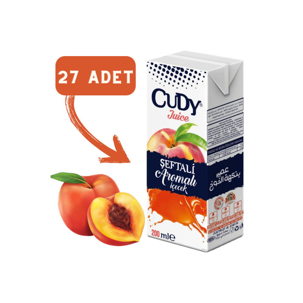 cudy Şeftali Aromalı Içecek 200ml X 27 Adet İçecek Fiyatı