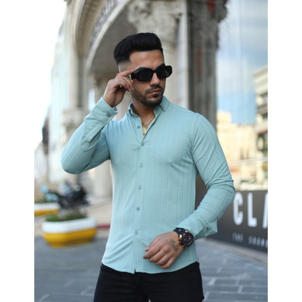 Çukur Giyim Yazlık Kısa Kollu Örme Slim Fit Erkek Gömlek Erkek Gömlek Fiyatı