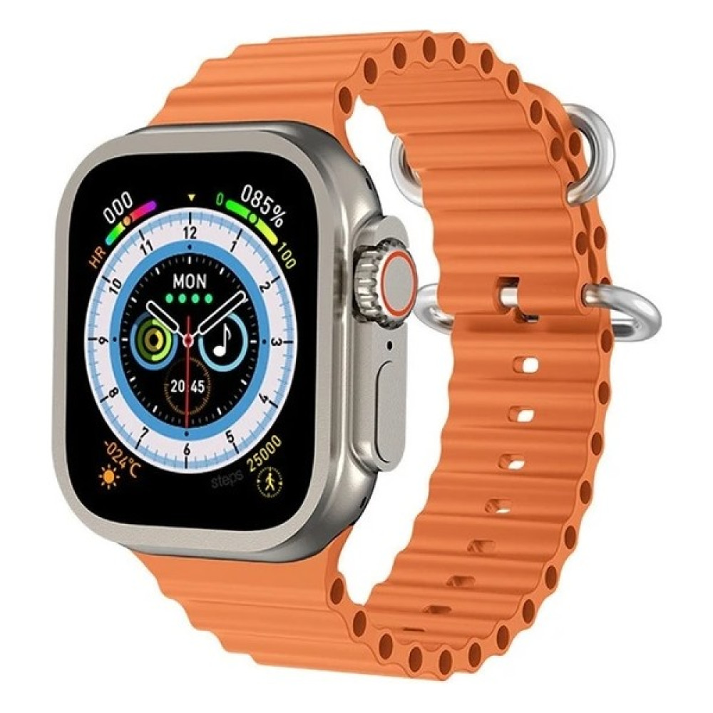 Cullera S8 Ultra Max 2.08 Ekran 49MM Watch 8 Kasa Çift Kordonlu Kablosuz Şarj Kordon Kitlemeli - 49 mm - Açık Turuncu Oto Boyaları Fiyatı