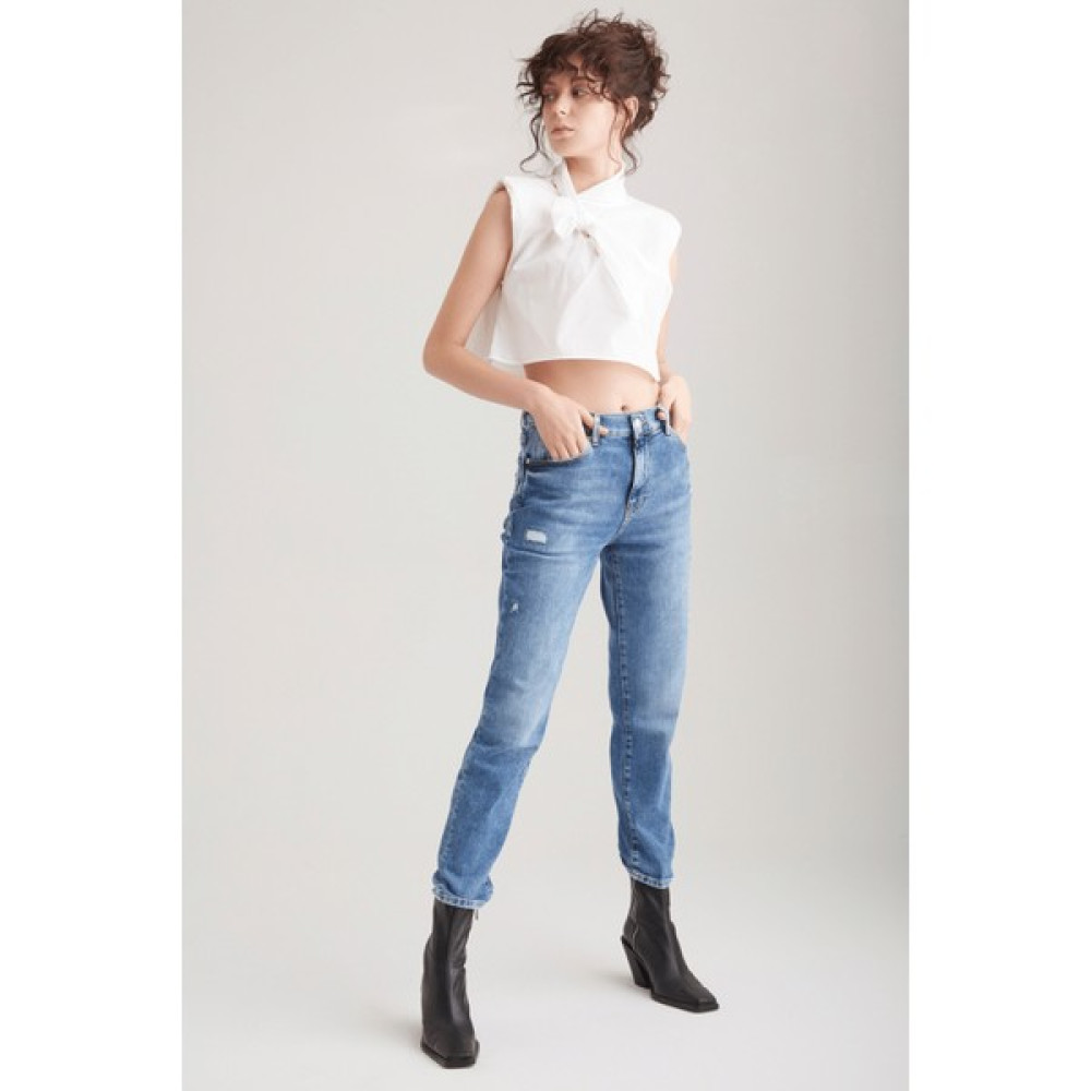 Cup Of Joe Denim Coj Lynn Kadın Mom Jean Pantolon Mavi Vintage Bayan Jeans / Kot Pantolon Fiyatı