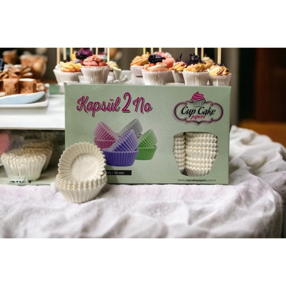 CUPCAKE 2. No Beyaz Muffin kapsül Tatlı ve Pasta Malzemeleri Fiyatı
