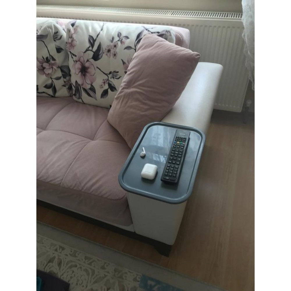 Cuppish Koltuk Kenarı Tepsisi (Gri) Yan Sehpa Fiyatı