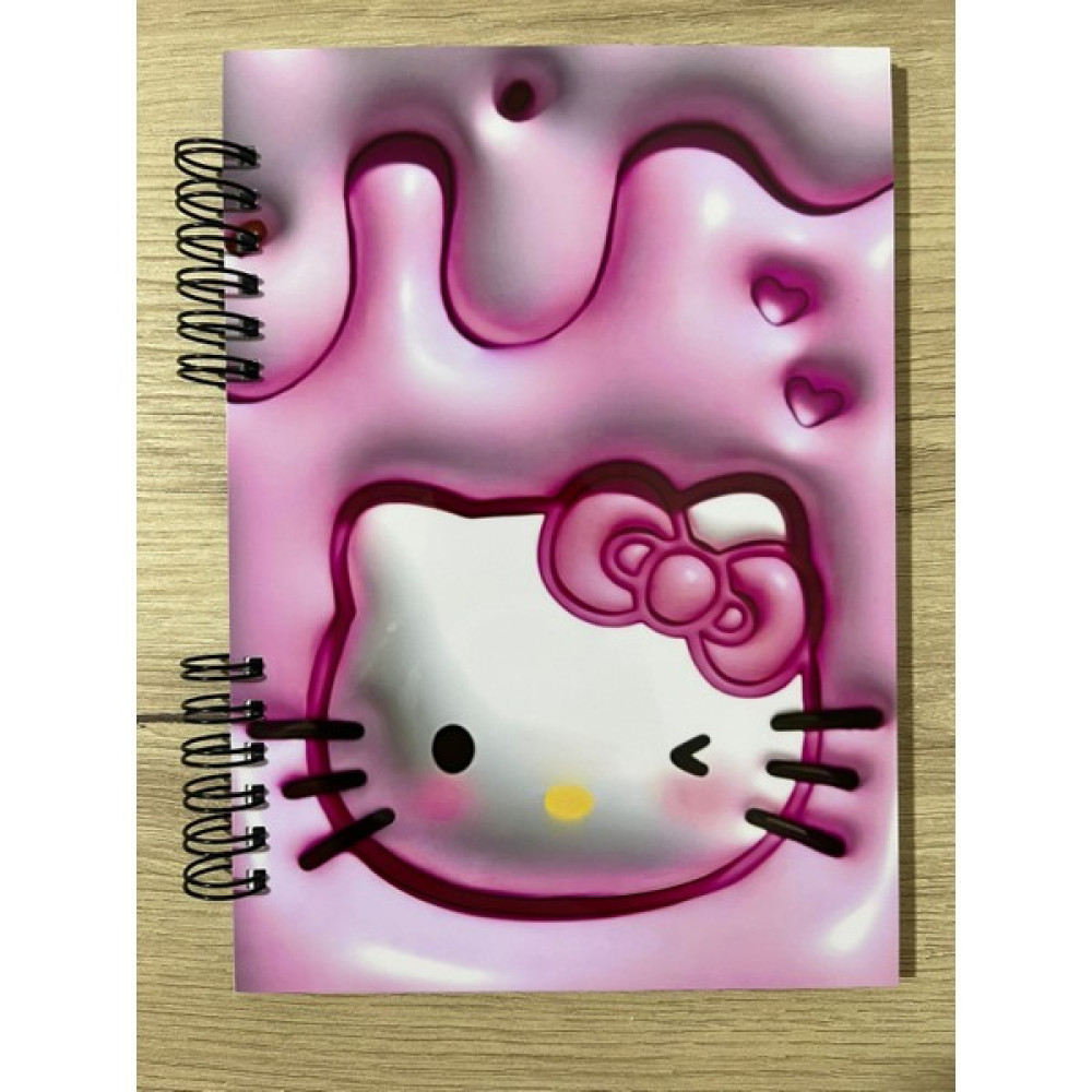 Cuppy Box Hello Kitty A5 Boyutunda Defter 50 Sayfa 1 Sayfa Bonus Mat Sticker - Açık Pembe - Hafif - TELLİ Spiralli Defter Fiyatı