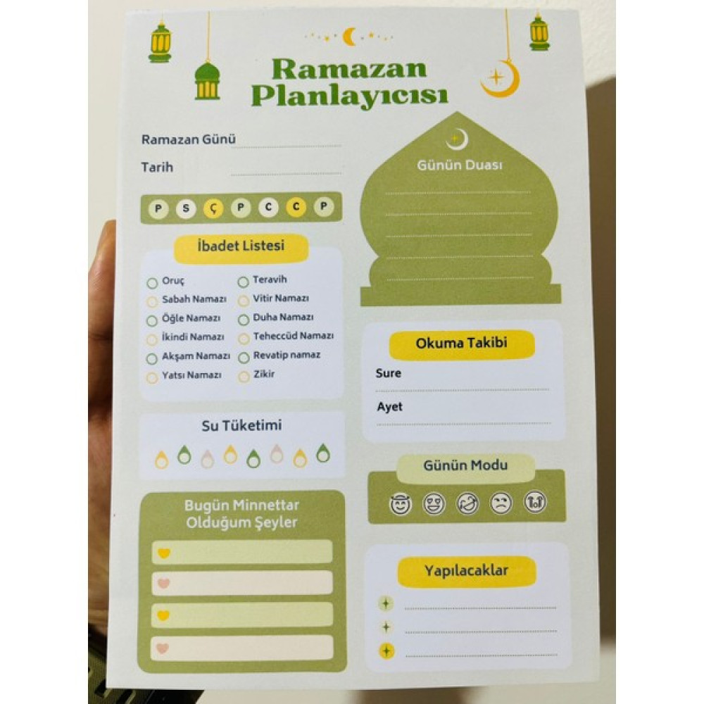 Cuppy Box Ramazan Planlayıcısı Not Defteri 33 Sayfa - Açık Yeşil - PLANLAYICI - A5 Not Defteri & Bloknot Fiyatı