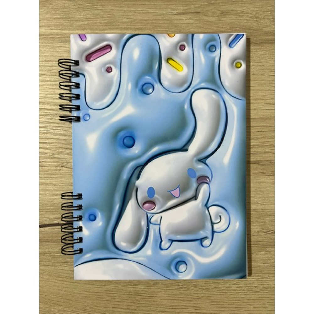 Cuppy Box Sanrio Cinnamoroll A5 Boyutunda Defter 50 Sayfa 1 Sayfa Bonus Mat Sticker - Mavi - TELLİ Spiralli Defter Fiyatı