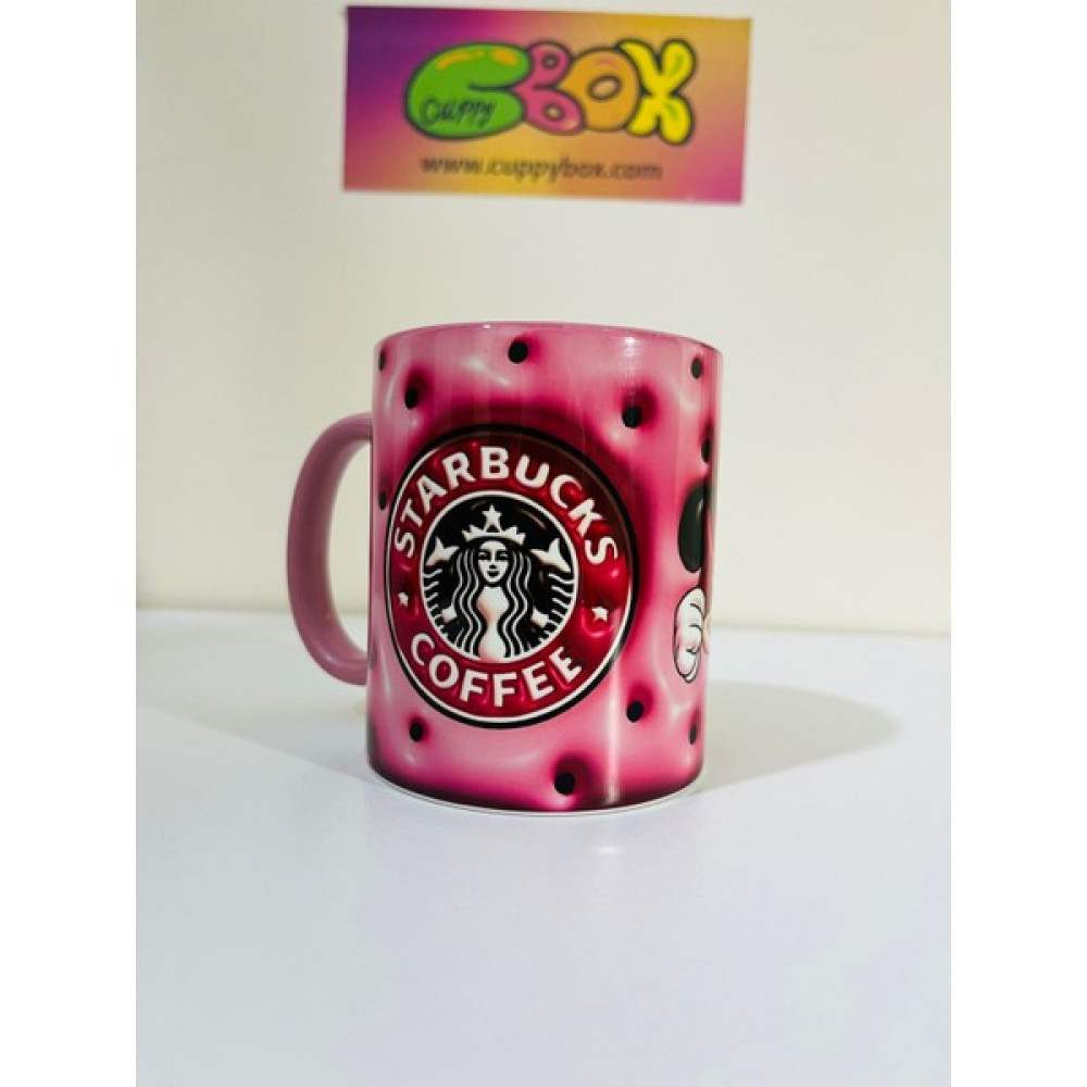 Cuppy Box Starbucks Minnie Mouse 3D Baskılı Kupa - Renkli Fincan / Bardak / Kahve Takımı Fiyatı