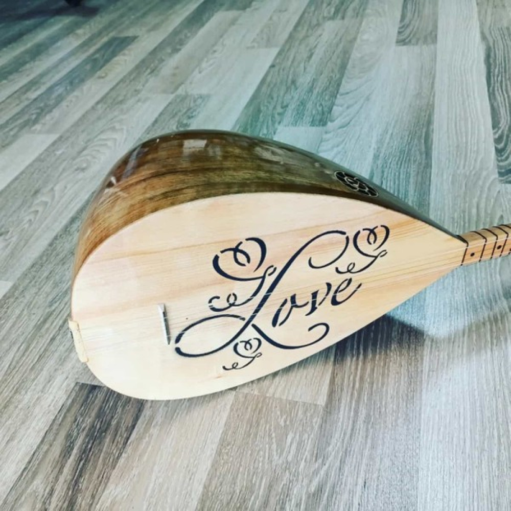 Cura Bağlama 'love' Işlemeli Uzun Sap Tam Set Saz Bağlamalar Fiyatı