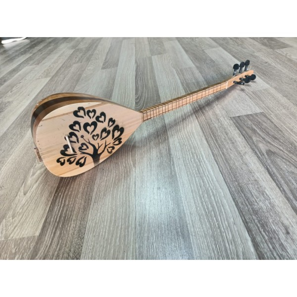 Cura Kalpli Ağaç Desenli Tam Set Çocuk Sazı Tam Set (Cura+Kılıf+Mızrap) Bağlamalar Fiyatı