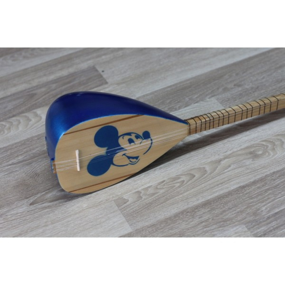 Cura Mavi Tekne Mickey Mouse Işlemeli Çocuk Sazı Cura Tam Set Bağlamalar Fiyatı