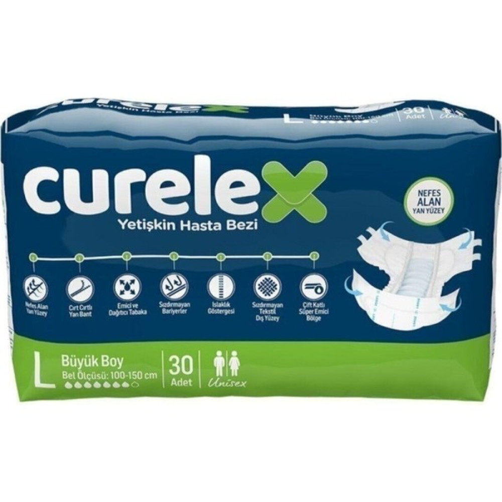 Curalex Yetişkin Hasta Bezi Curelex ( Large ) 2 Paket Hasta Bezleri ve Temizliği Fiyatı