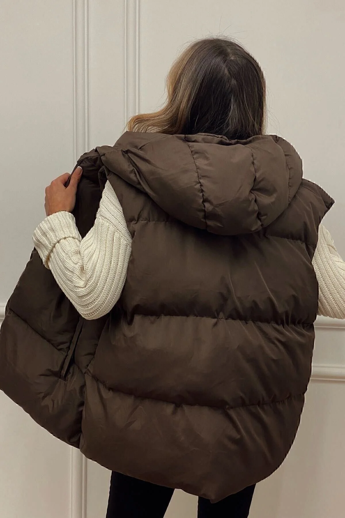 CurcunaShop Kapüşonlu Şişme Yelek XL Beden" Kadın Yelek Fiyatı