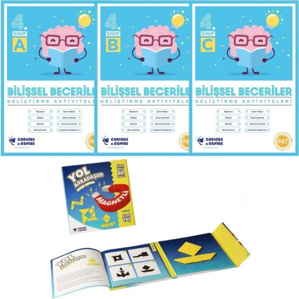 Curious&genius 4. Sınıf Bilişsel Beceriler Seti + Tangram Oyunu Zihinsel Gelişim Kitapları Fiyatı