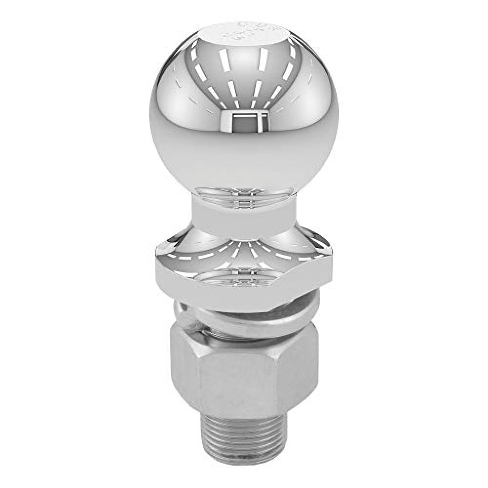CURT 40070 2-Inch Chrome Trailer Hitch Ball, 7,500 lbs, 1 x 2-1/8-Inch Shank, Packaged