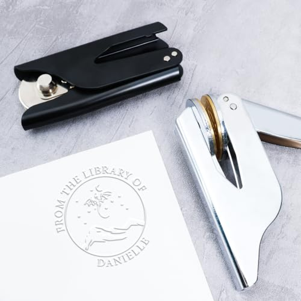 Custom Embosser | Book Embosser Personalized | Custom Logo Wedding Embosser | from The Library of | Floral | Dragon | Cat Lover Embosser