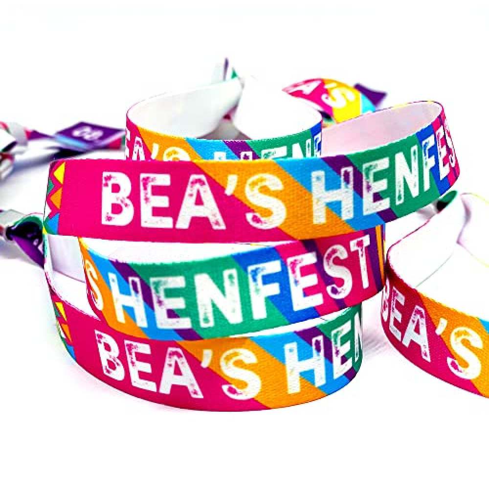 Custom Personalised Festival Wristbands - Customised Hen, Stag, Wedding, Birthday Party Wristbands - Custom Wristbands