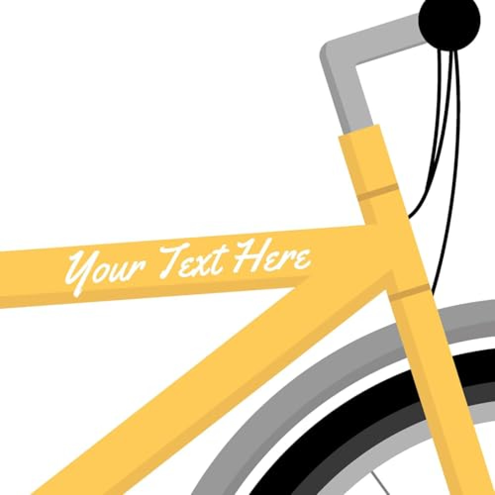 Custom Text Your Name Bike Frame Sticker Decal Personalised Bicycle Lettering | Choose from 30 Fonts and 17 Colours