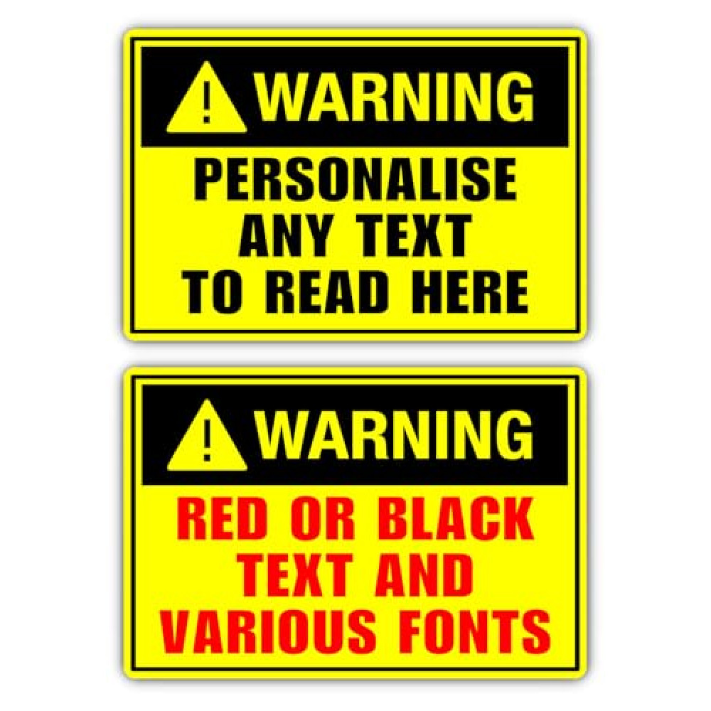 Custom Warning Sign Metal - Do Not Enter, No Entry, Personalised Safety Signs, Keep Out Notice, Security & Danger, CCTV - Waterproof Aluminium - Outdoor/Indoor (Custom Warning Sign)