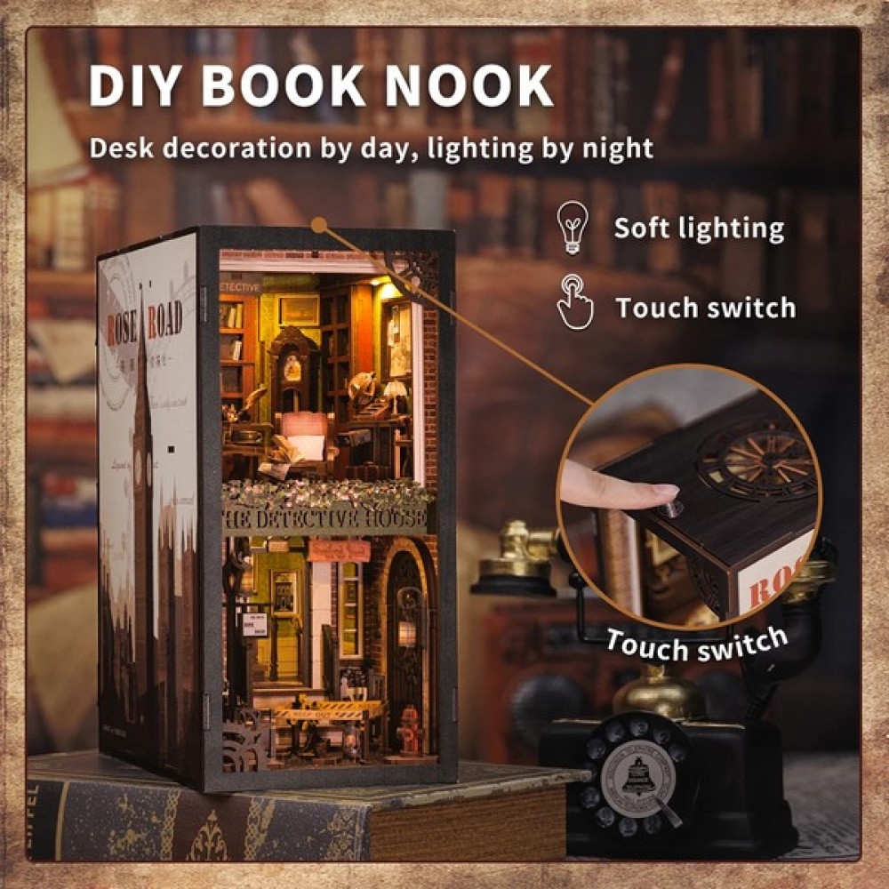 Cutebee Book Nook Kiti, Toz Koruma Kılıflı, Kendin Yap Oyuncak Bebek Evleri, Minyatür Ev Kiti, LED Işıklı, Booknook Evleri, Yetişkinler Için Model ... Puzzle & Aksesuarları Fiyatı