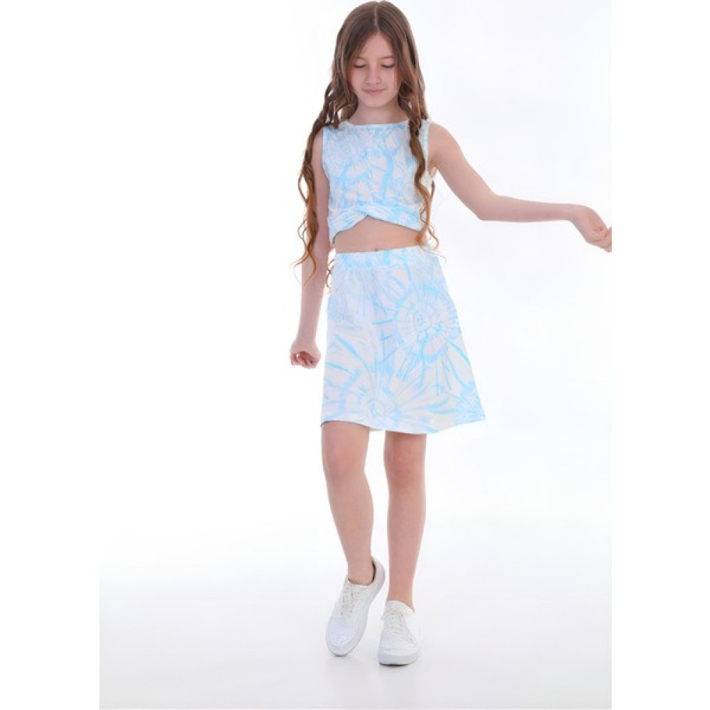 Cuties Kız Çocuk Rengarenk Batik Desen Crop Etek Takımı Kız Çocuk Giyim Takımı Fiyatı
